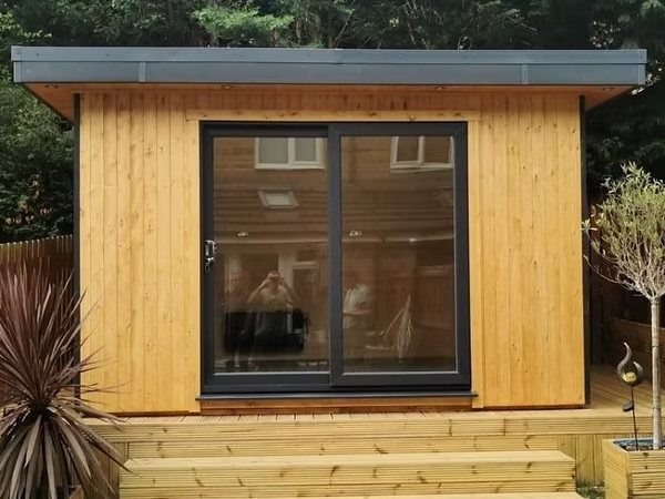 Wood-clad garden room